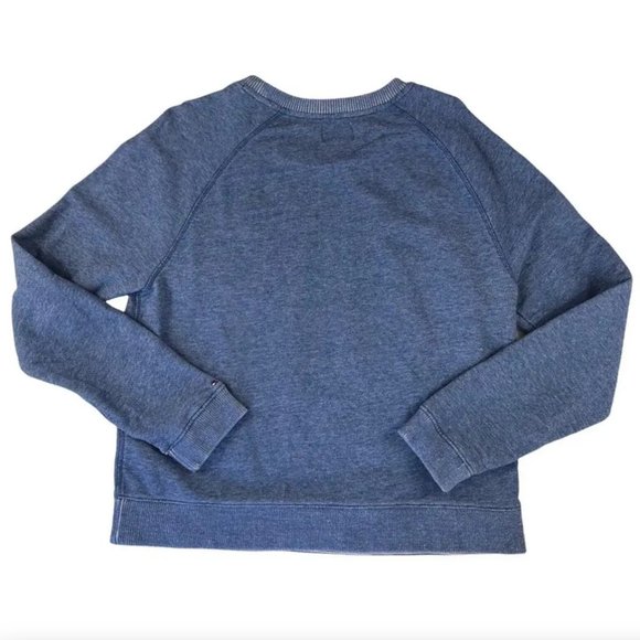 GIGI HADID X TOMMY HILFIGER Blue Embroided Logo Sweater - Picture 2 of 4